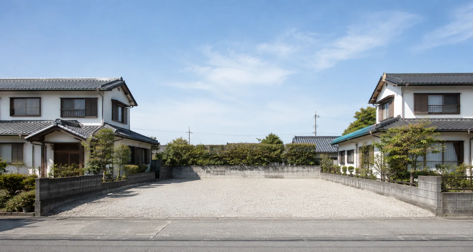 空き家を解体したあとの、整地された更地