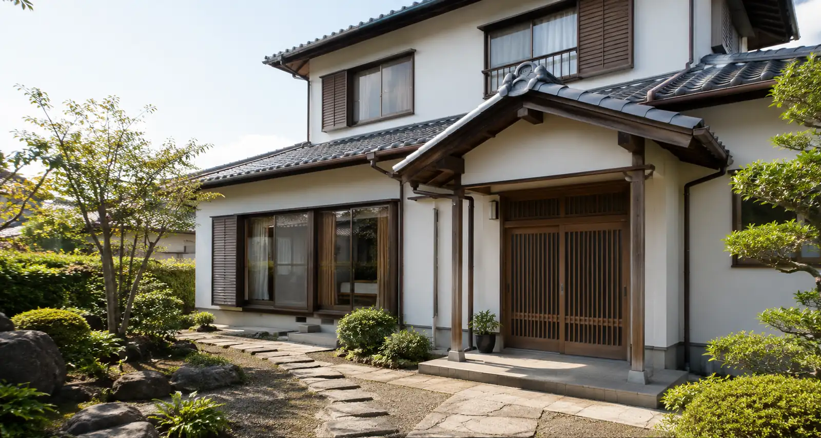 相続した実家を売る。手入れされた日本家屋の玄関まわり